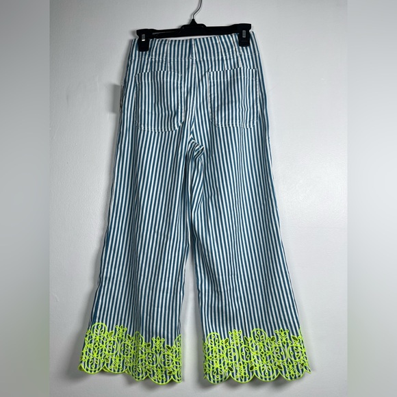 Anthropologie Maeve Pants Sz 2 Petite Blue Hi-Rise Colette Wide Leg  NEW - Picture 4 of 14